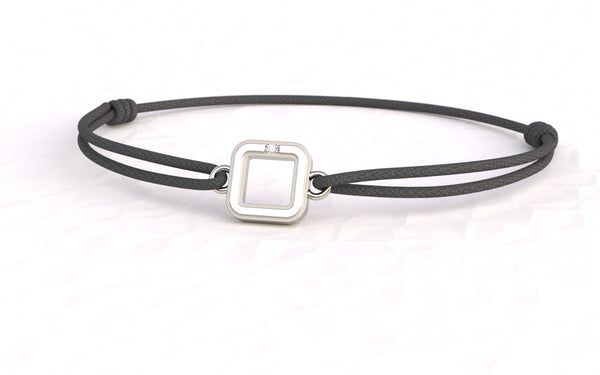 Bracelet Core Square - Argent platinium - Vide