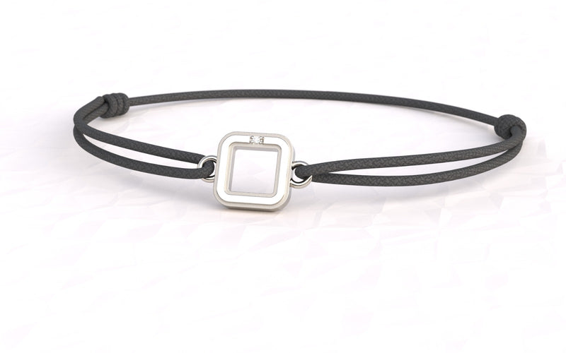Bracelet Core Square - Argent platinium - Vide
