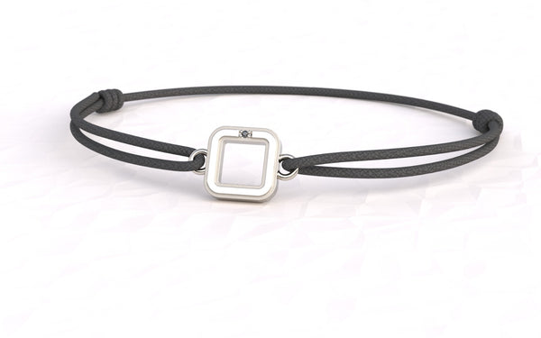 Bracelet Core Square - Argent platinium - Vide