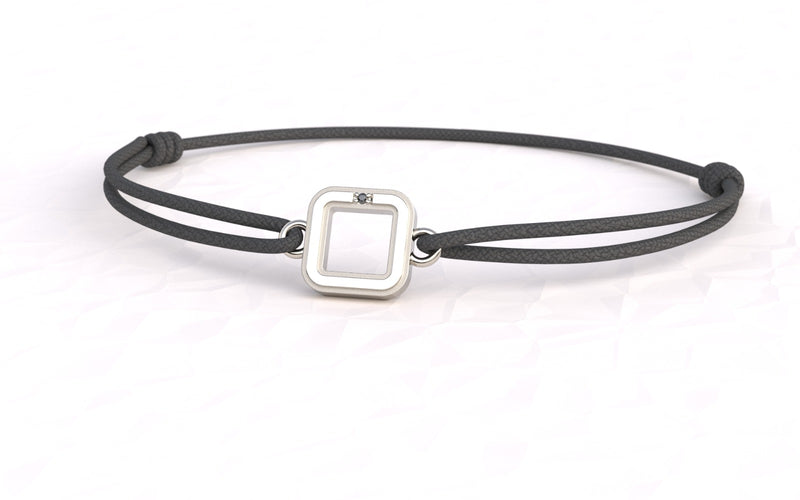 Bracelet Core Square - Argent platinium - Vide