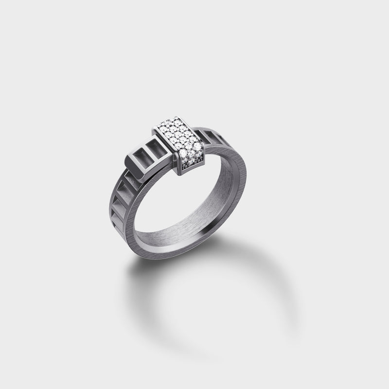 Bind Me Silver Ring - White Diamonds