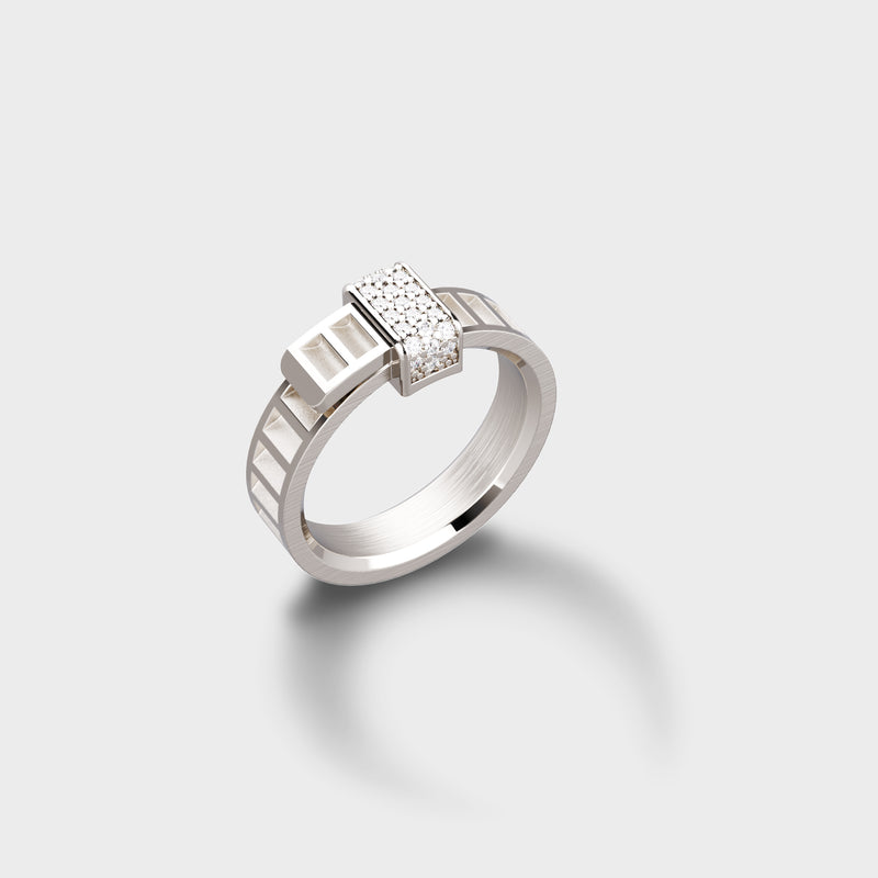 Bind Me Silver Ring - White Diamonds