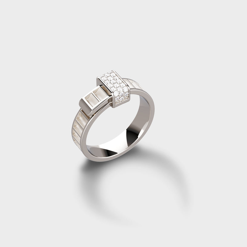 Anillo Bind Me de Oro - Diamantes Blancos