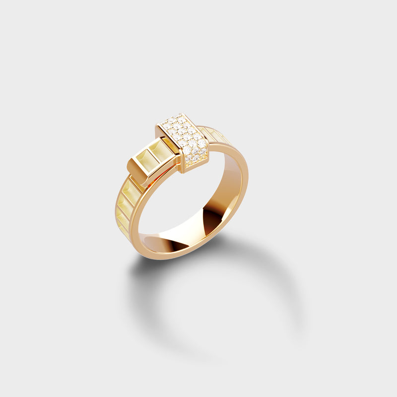 Bind Me Gold Ring - White Diamonds