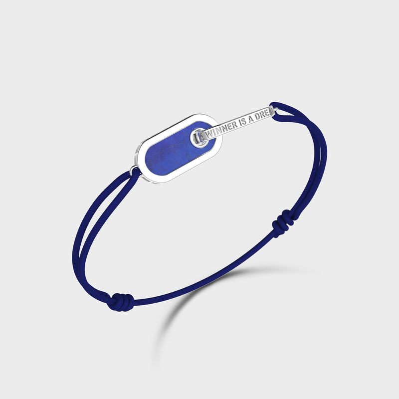 Bracelet Cordon Dreamer Argent Lapis Lazuli