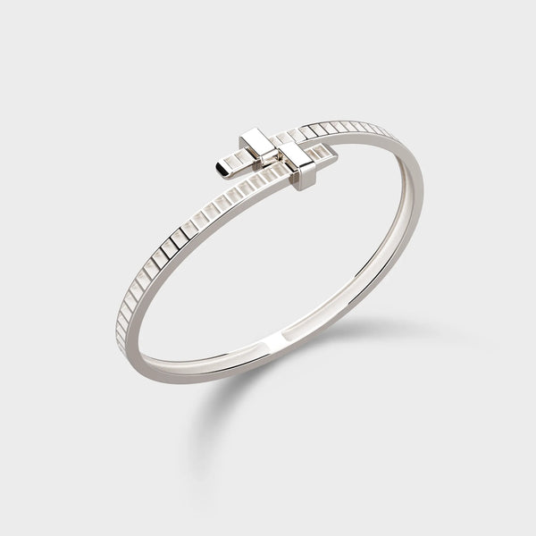 Bracelet Bind Me Toi & Moi Argent Platiné Lisse