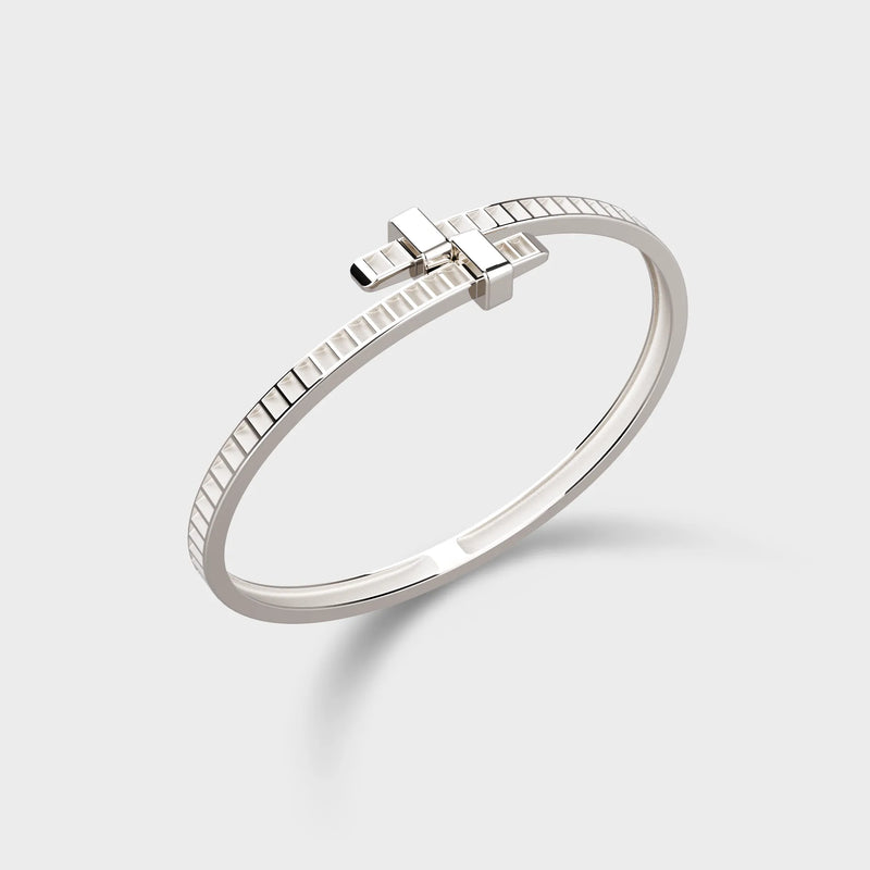Bracelet Bind Me Toi & Moi Argent Platiné Lisse