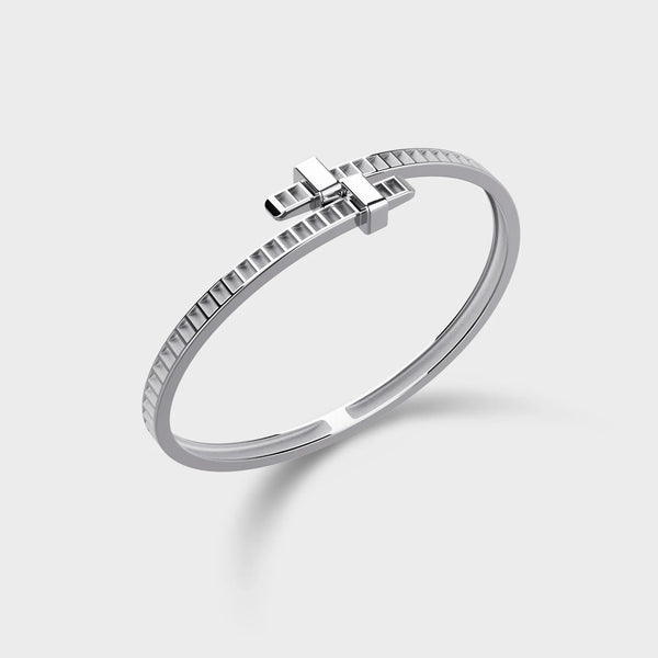 Bracelet Bind Me Toi & Moi Argent Platiné Lisse
