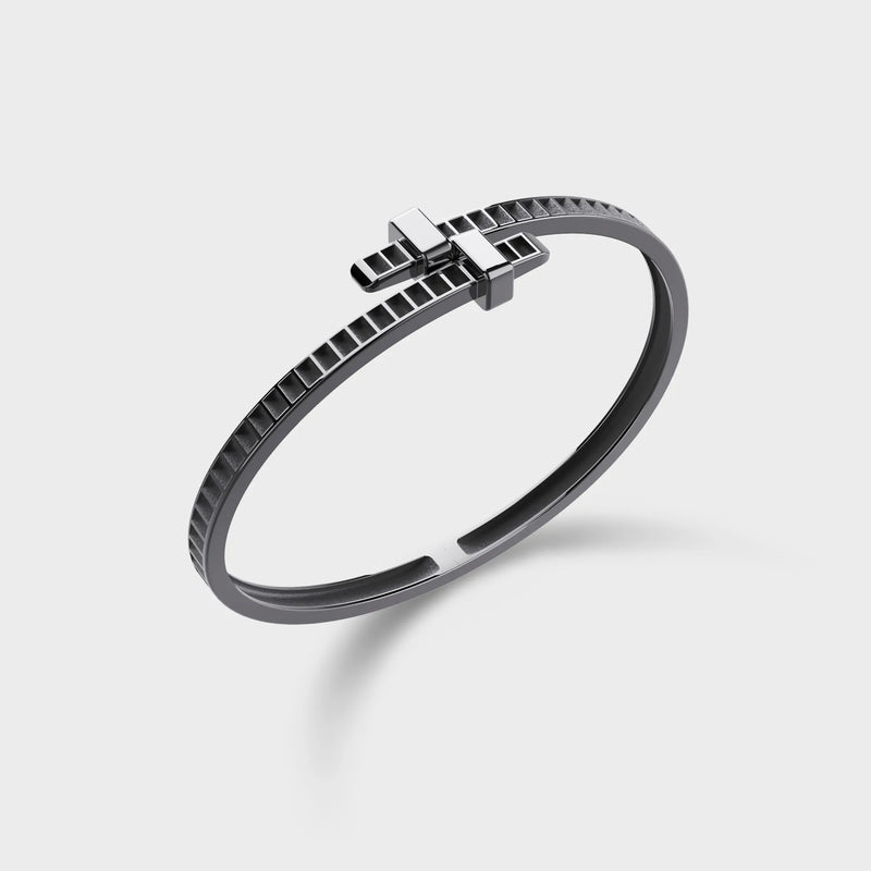 Bracelet Bind Me Toi & Moi Argent Platiné Lisse