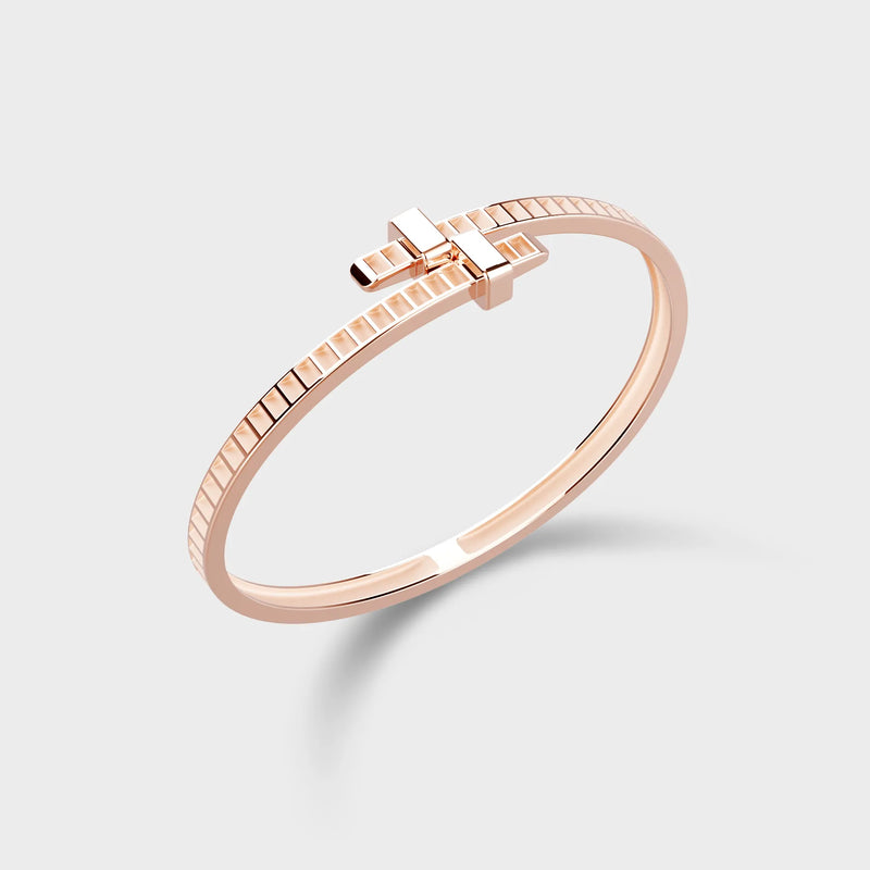 Bracelet Bind Me Toi & Moi Argent Platiné Lisse